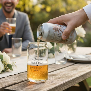 Beste man aangepaste gepersonaliseerde namen bruil blikvorm glas