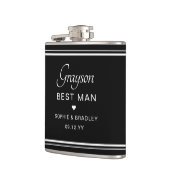 Beste Man Aangepaste Gepersonaliseerde Trouwfeest Heupfles (Links)