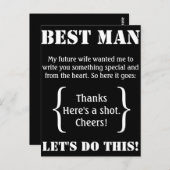 Beste man bedankt briefkaart (Voorkant / Achterkant)