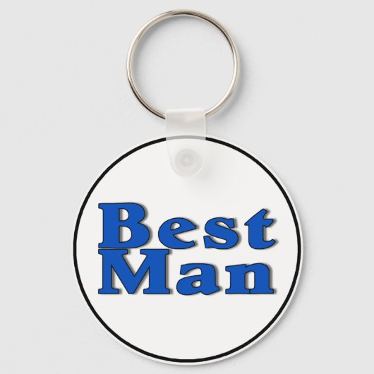Beste man (blauw) sleutelhanger (Voorkant)