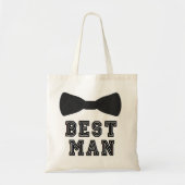 Beste man bruiloft groomsmen boeg stropdas tote bag (Voorkant)