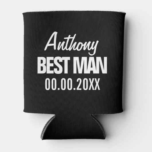 Beste Man bruiloft gunst koelbox voor bruidsjonker Blikjeskoeler (Voorkant)