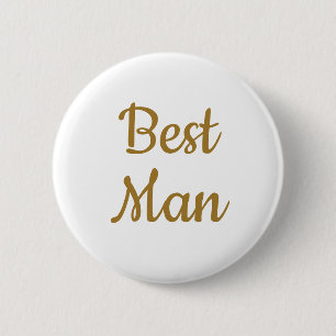 Beste man bruiloft ronde button 5,7 cm