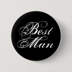 Beste Man Button in het zwart