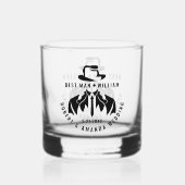 Beste man Elegant Tuxedo bruiloft Whisky Glas (Voorkant)