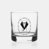 Beste man Elegant Tuxedo bruiloft Whisky Glas (Voorkant)