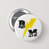 Beste Man Lightning Bolt Pin Ronde Button 5,7 Cm (Voorkant /achterkant)