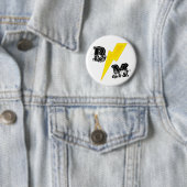 Beste Man Lightning Bolt Pin Ronde Button 5,7 Cm (In situ)
