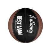 Beste Man mini basketbal cadeau van groom (Verticaal)
