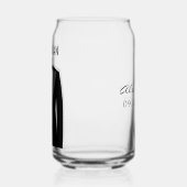 Beste Man Naam Zwart Tuxedo Trouwdatum Blikvorm Glas (Links)