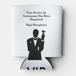 Beste man of Groomsman nodigt uit Blikjeskoeler