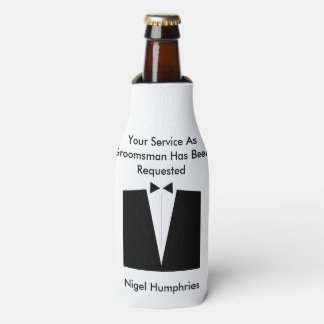 Beste man of Groomsman nodigt uit Flesjeskoeler