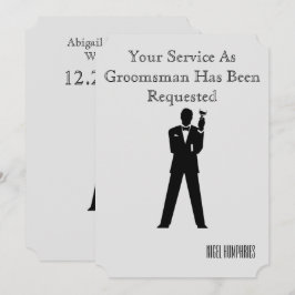 Beste man of Groomsman nodigt uit Kaart