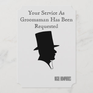 Beste man of Groomsman nodigt uit Kaart