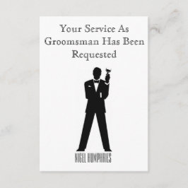 Beste man of Groomsman nodigt uit Kaart