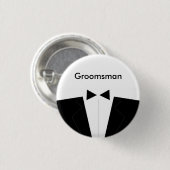 Beste man of Groomsman Ronde Button 3,2 Cm (Voorkant /achterkant)