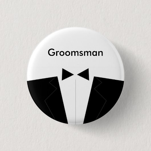 Beste man of Groomsman Ronde Button 3,2 Cm (Voorkant)