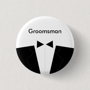 Beste man of Groomsman Ronde Button 3,2 Cm