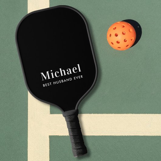 Beste man ooit Monogram Zwart Pickleball Paddle