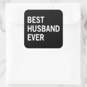 Beste man ooit vierkante sticker (Tas)