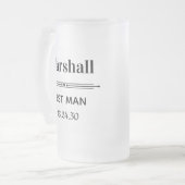 Beste man op maat matglas bierpul (Voorkant links)