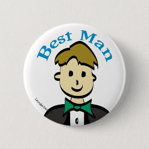 Beste man ronde button 5,7 cm