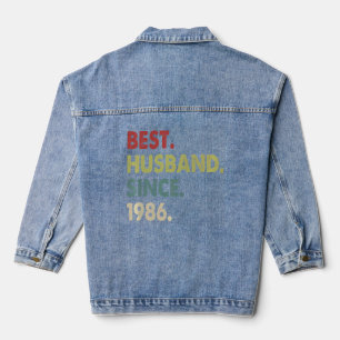 Beste man sinds 1986 Retro 36e huwelijksaniver Denim Jacket