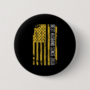Beste man sinds 2010 vrouw bruiloft Jubileum M Ronde Button 5,7 Cm