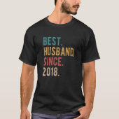 Beste man sinds 2018 4e huwelijksdag t-shirt (Voorkant)