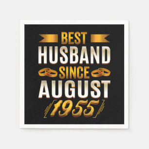 Beste man sinds augustus 1955 Funny Annivesary Servet