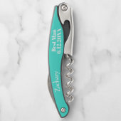 Beste man Turquoise bruiloft Kurkentrekkers (Achterkant)