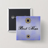 Beste man vierkante button 5,1 cm (Voorkant /achterkant)