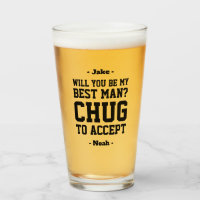 Beste man voorstel Chug om grappige gunst bier te