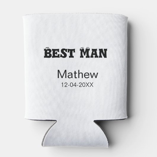 Beste man vrijgezellenfeest toevoegen naam datum e blikjeskoeler (Achterkant)