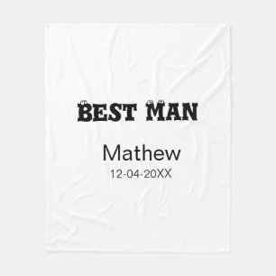 Beste man vrijgezellenfeest toevoegen naam datum e fleece deken