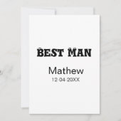 Beste man vrijgezellenfeest toevoegen naam datum e kaart (Voorkant)