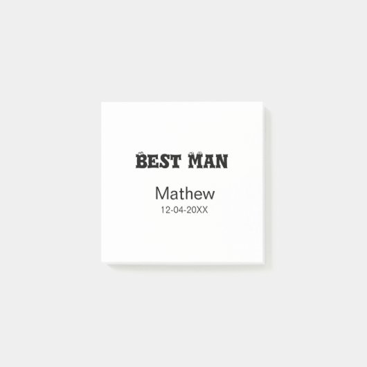 Beste man vrijgezellenfeest toevoegen naam datum e post-it® notes (Voorkant)