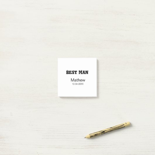 Beste man vrijgezellenfeest toevoegen naam datum e post-it® notes (Op bureau)