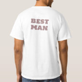Beste man witte bruiloft partij t-shirt (Achterkant)
