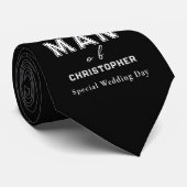 Beste Man Zwart Stropdas (Opgerold)