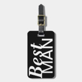 Beste man zwart-wit bagagelabel (Voorkant verticaal)