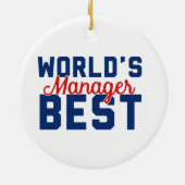 Beste manager ter wereld keramisch ornament (Achterkant)