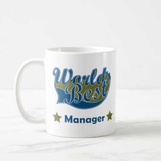 Beste manager van de wereld koffiemok (Links)