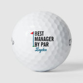 Beste manager van Par Gepersonaliseerde Gift Golfballen (Voorkant)