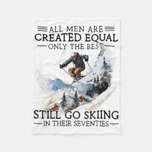 Beste mannen gaan nog steeds skiën in hun zeventig fleece deken