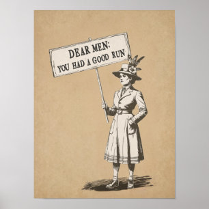 Beste mannen, jullie hadden een goede run vintage poster