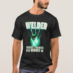 Beste Mannen papa MIGTIG Welder Metal Workers T-shirt