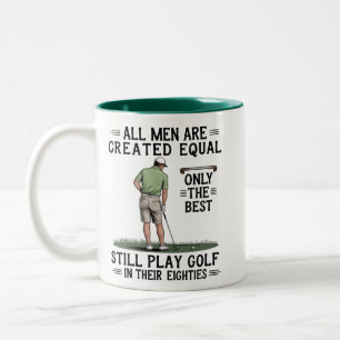 Beste mannen spelen golf jaren tachtig grappige go tweekleurige koffiemok
