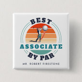 Beste medewerker van Par Custom Golf Lover Vierkante Button 5,1 Cm (Voorkant)
