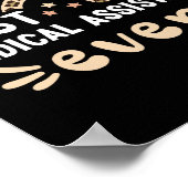 Beste medisch assistent ooit leopard Rainbow Gift Poster (Hoek)